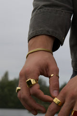 gold bracelet double band design