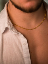 spaced link chain gold for men