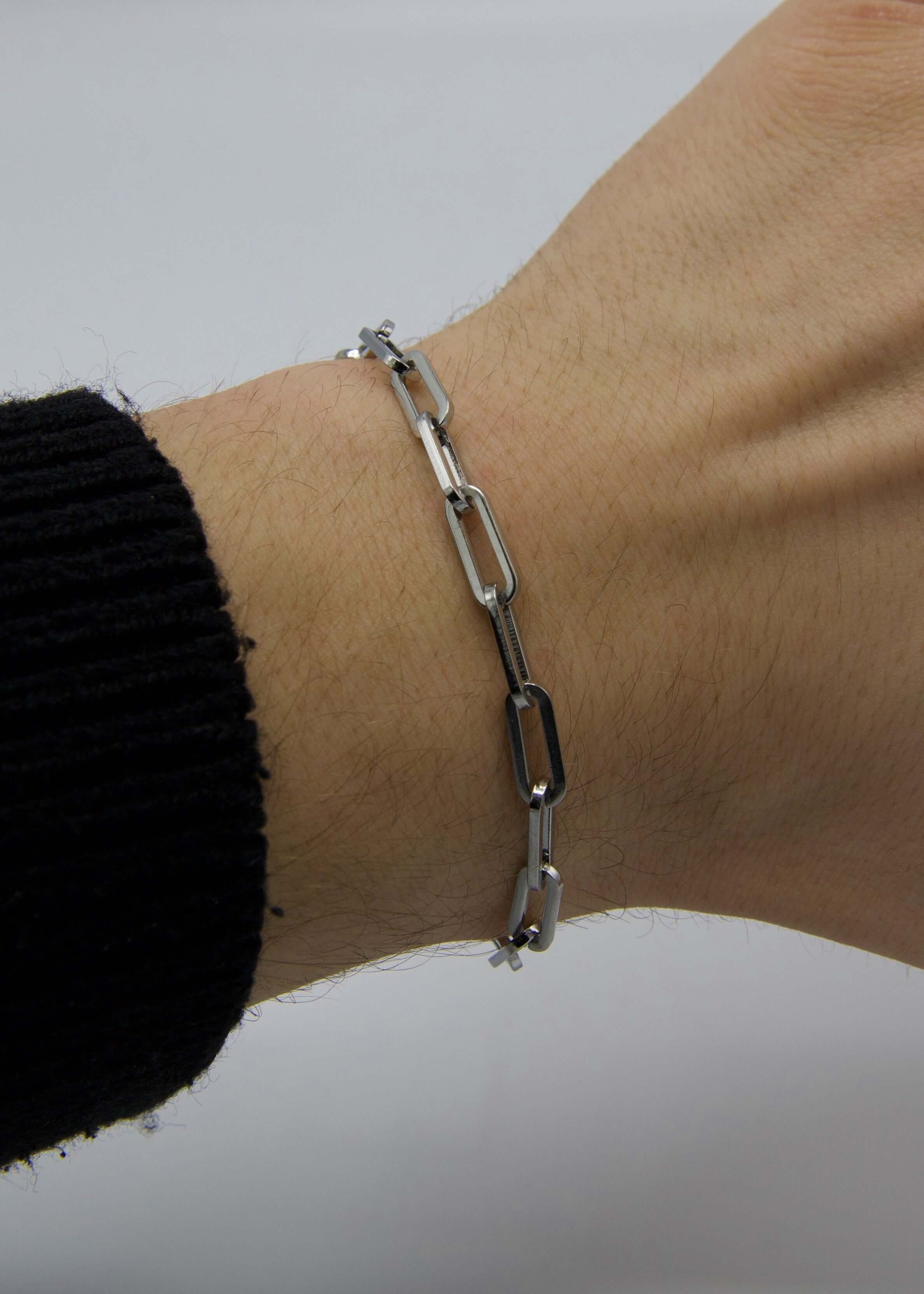 Bracelet à maillons longs et épais