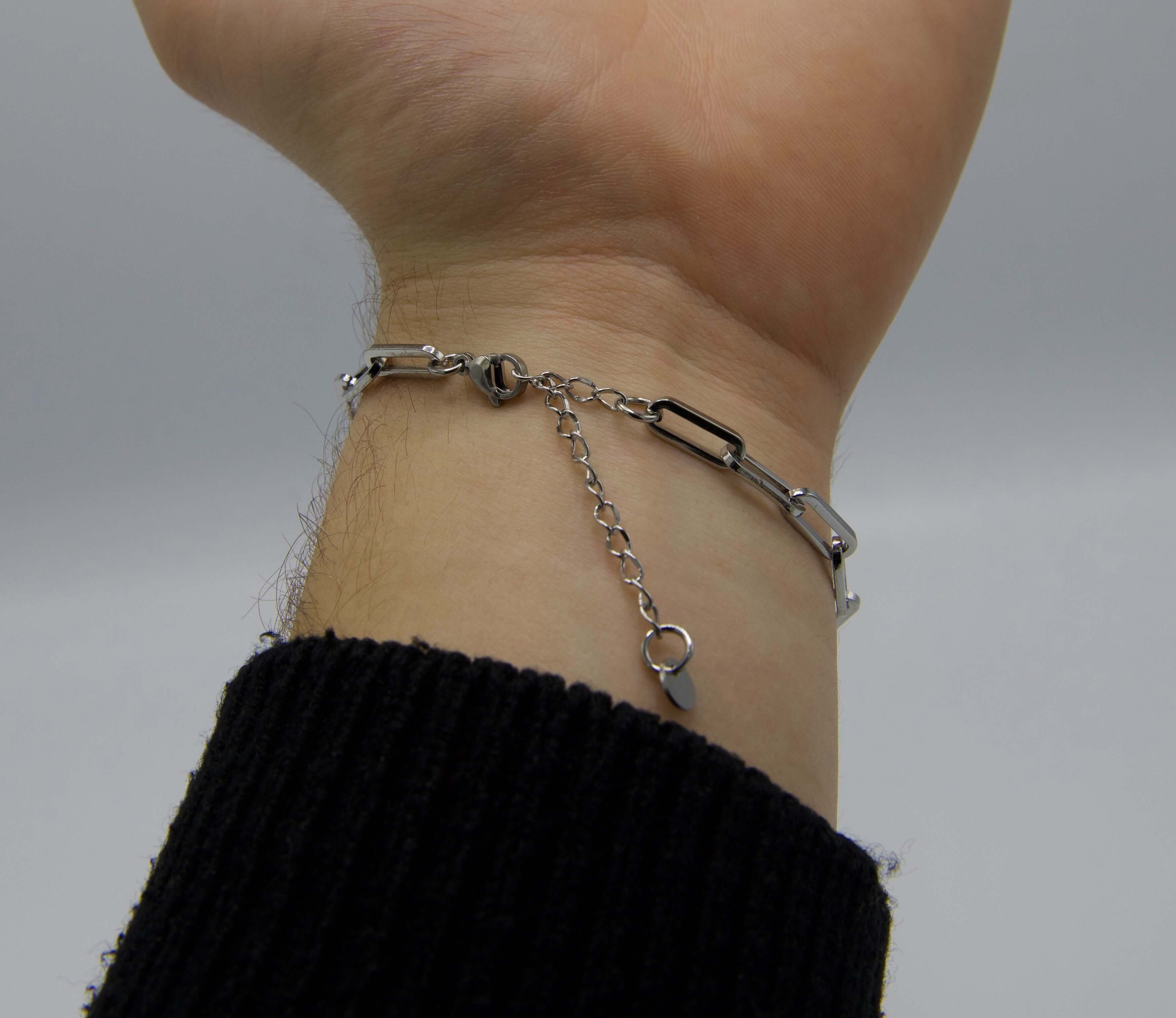 Bracelet à maillons longs et épais