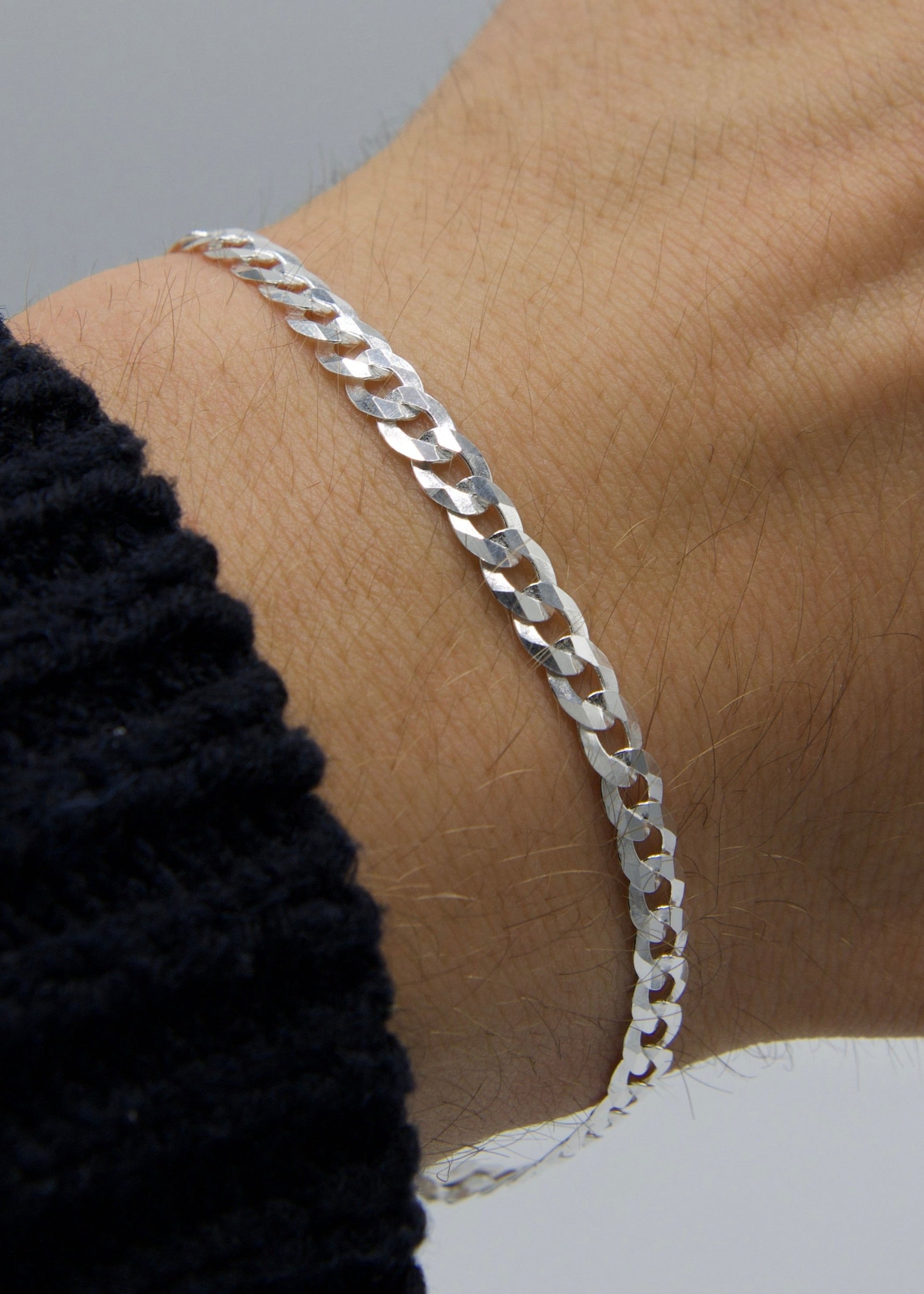 925 Flat Curb Bracelet