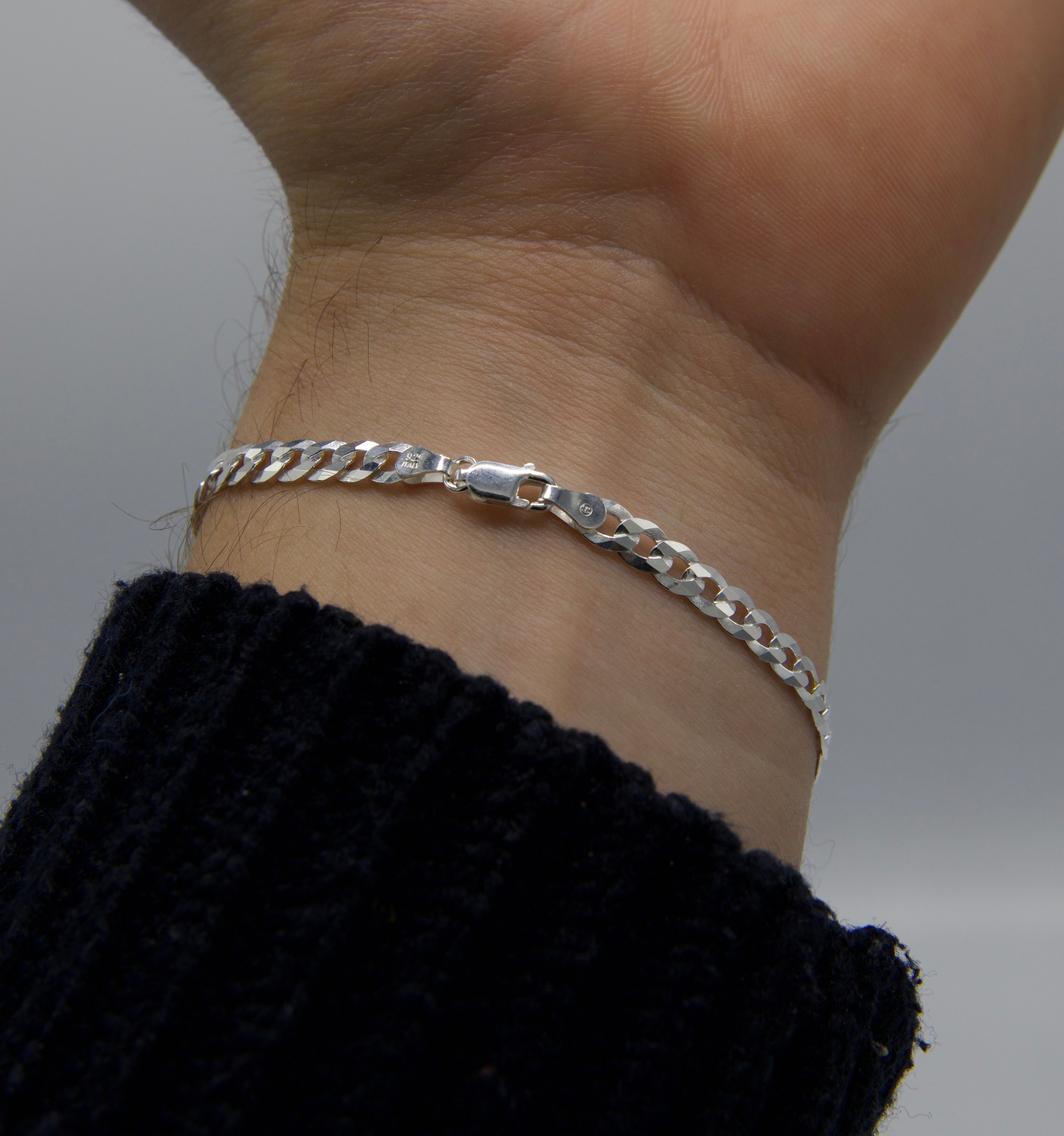 925 Flat Curb Bracelet