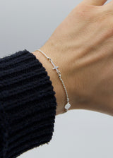 925 Rosary Cross Bracelet