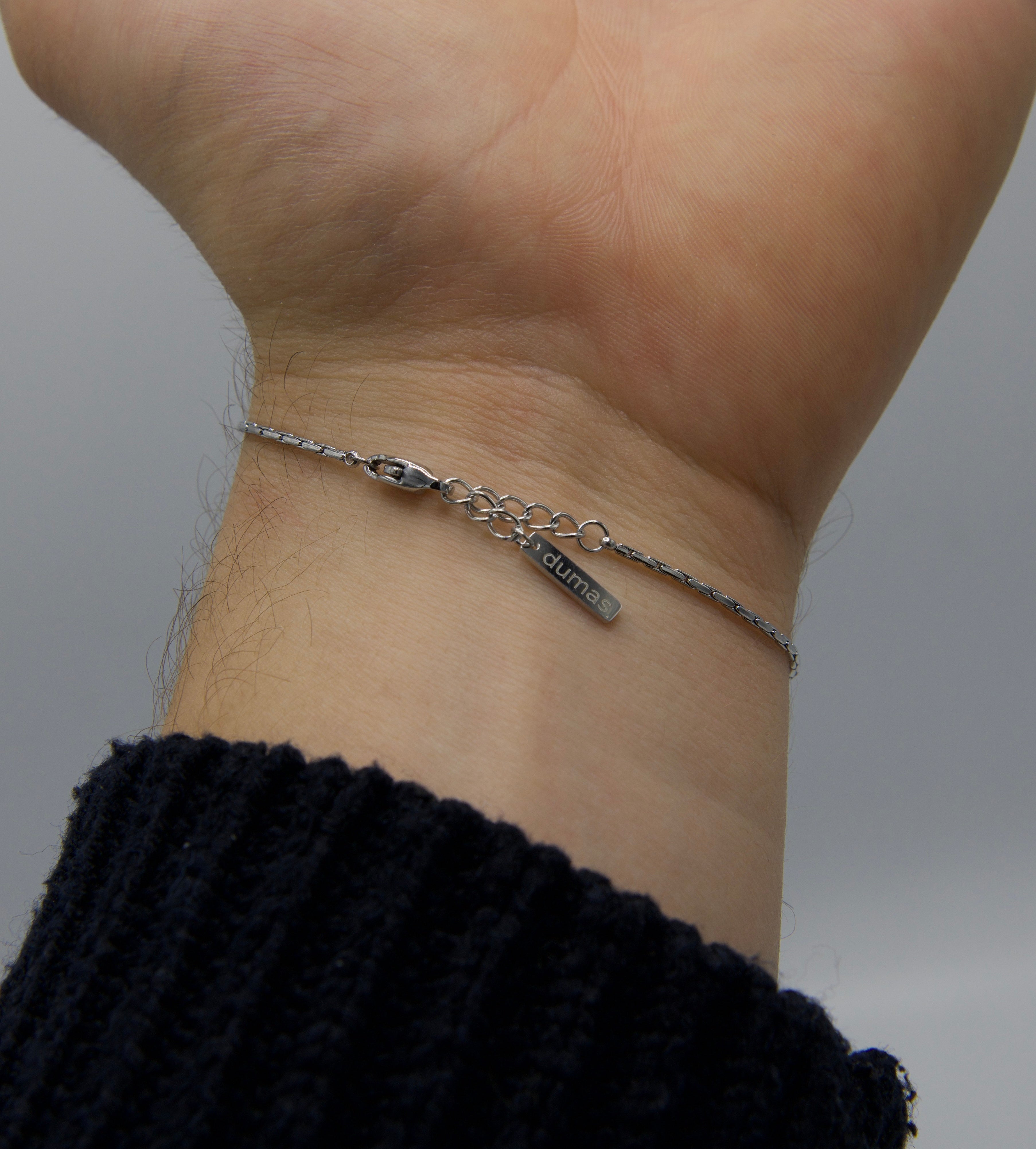 Bracelet chaîne en fil d'argent