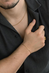 Gold Wire Chain Necklace