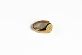 family crest ring gold from side