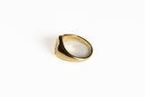 family crest ring gold with logo detail