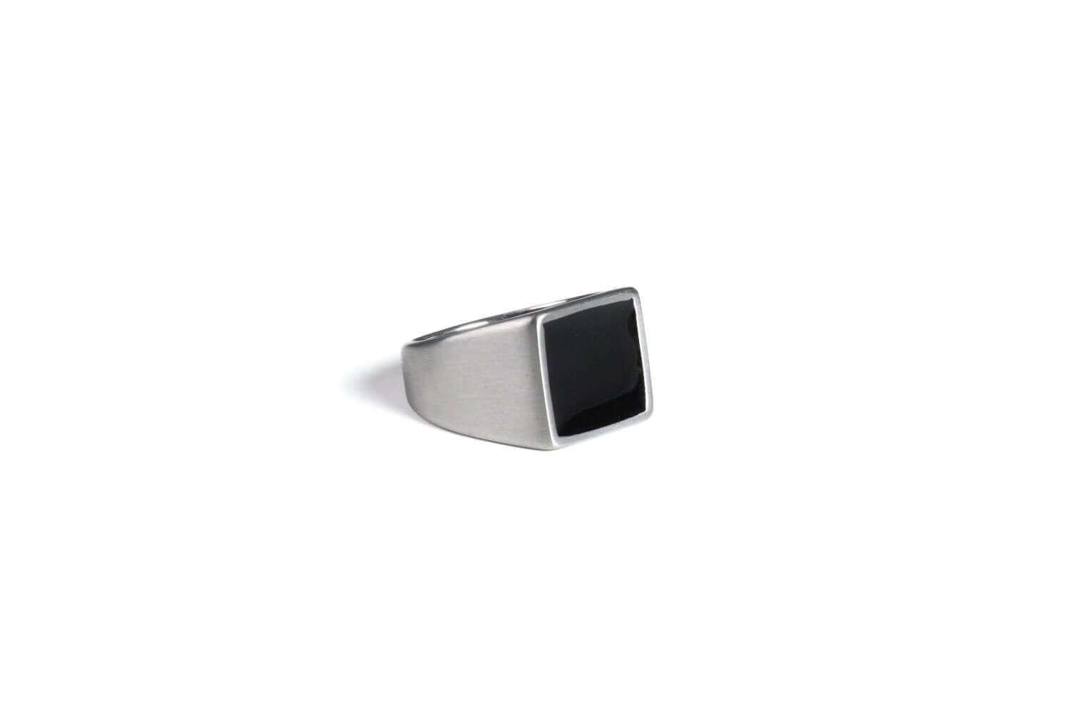 Sculpted Square Gem Ring