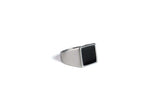 Sculpted Square Gem Ring