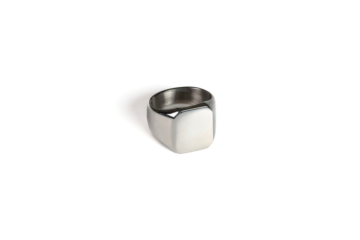 square silver ring front facing