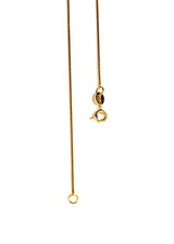 gold boxed chain thin detail