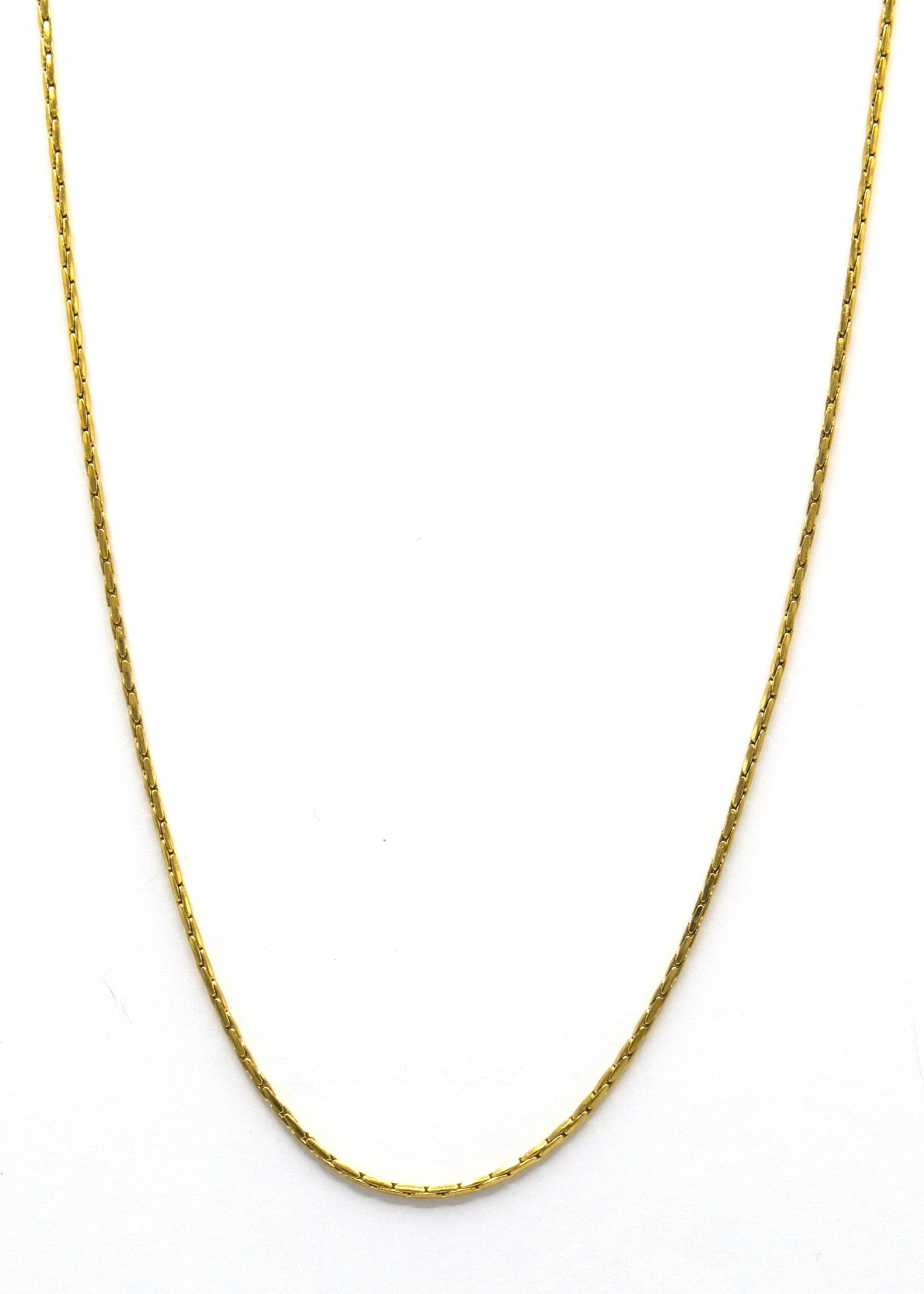Gold Wire Chain Necklace